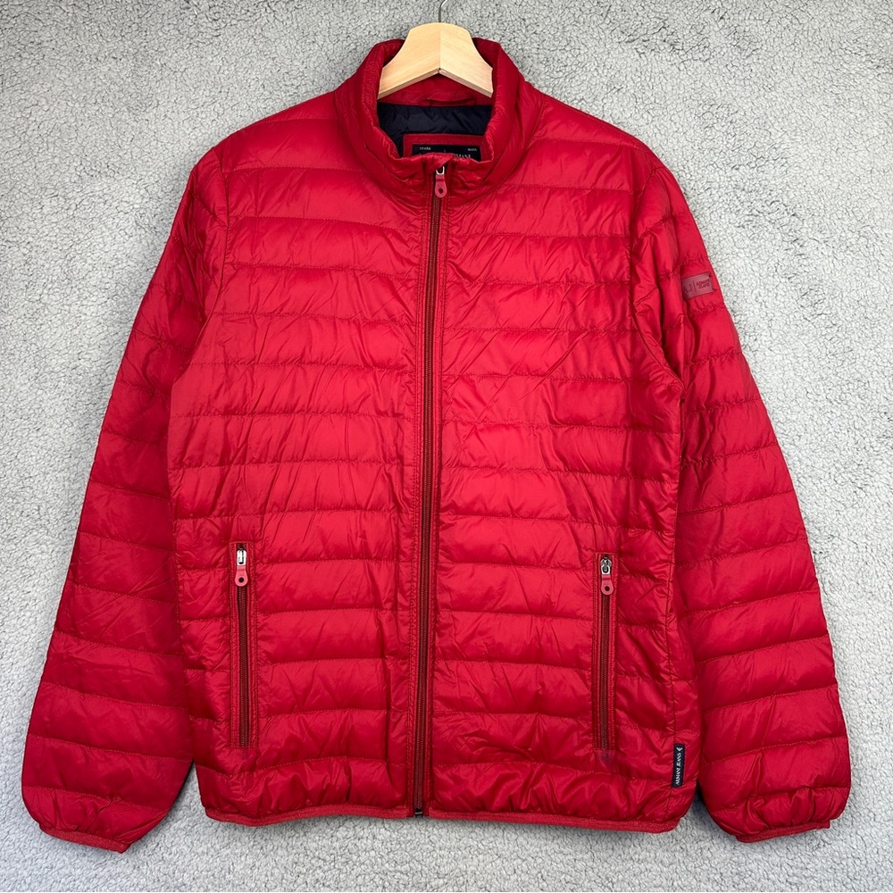 Armani Jeans Vibrant Red Quilted Jacket Men’s Size Large